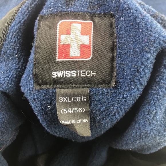 SwissTech Mens Sweater Fleece Jacket Zip Up 3XL - Picture 3 of 5